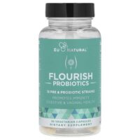Flourish Probiotics, 30 вегетарианских капсул — Eu Natural