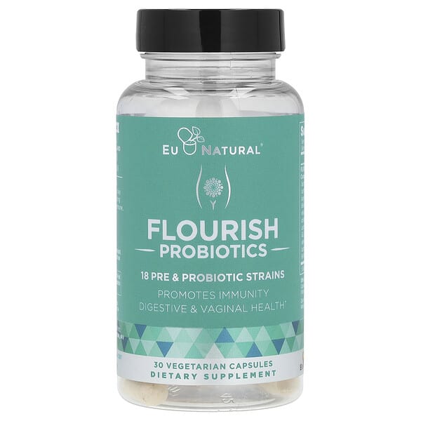 eun00820_v_51.jpg Flourish Probiotics, 30 вегетарианских капсул — Eu Natural