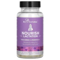 Nourish Lactation, пажитник и моринга +, 60 вегетарианских капсул — Eu Natural