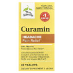 Curamin®, обезболивающее, при головной боли, 21 таблетка — Terry Naturally