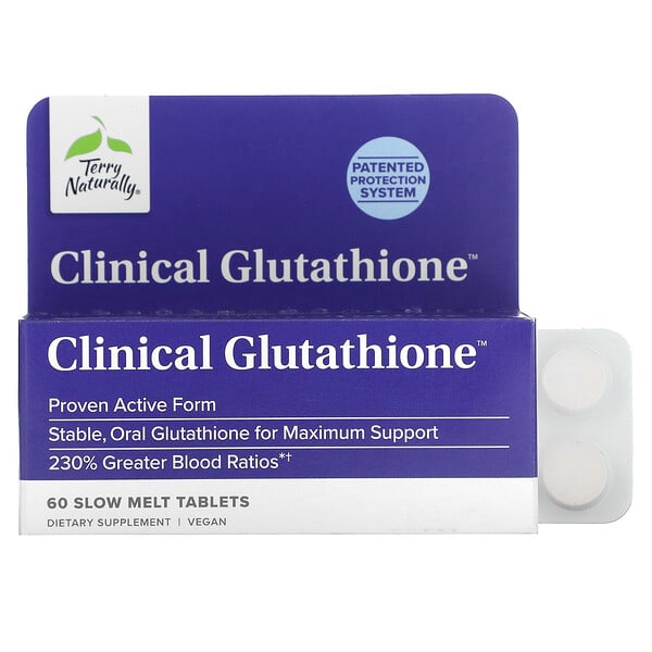 eur23706_v_58.jpg Clinical Glutathione, глутатион, 60 таблеток медленного растворения (150 мг в 1 таблетке) — Terry Naturally