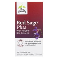 Red Sage Plus с HRG80 красным женьшенем, 30 капсул — Terry Naturally