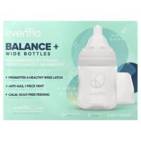 Balance+, флаконы, широкая, для детей от 0 месяцев, медленный поток, 3 флакона по 150 мл (5 унций) — Evenflo Feeding