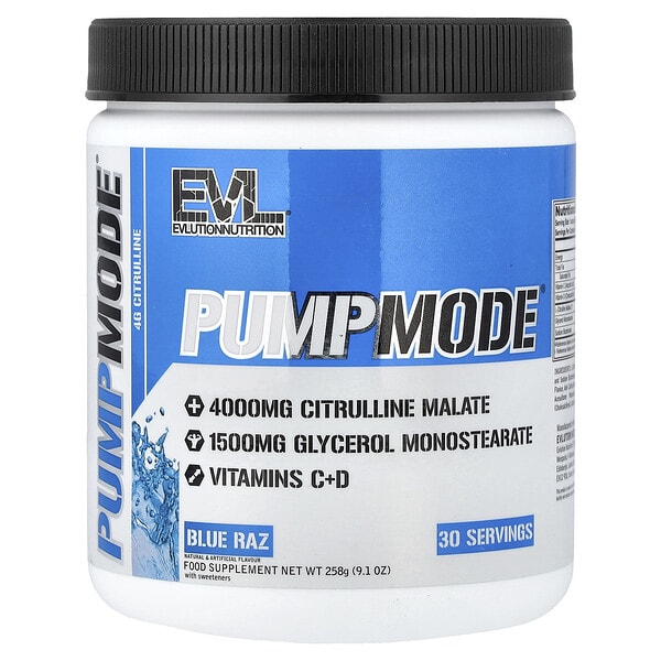 evl02234_v_36.jpg PumpMode®, голубая малина, 258 г (9,1 унции) — EVLution Nutrition