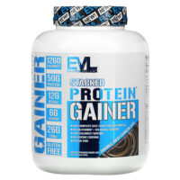 Stacked Protein Gainer, шоколад двойной насыщенности, 2,72 кг (6 фунтов) — EVLution Nutrition