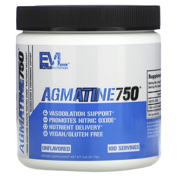 evl02430_v_24.jpg Agmatine750, без добавок, 75 г (2,65 унции) — EVLution Nutrition