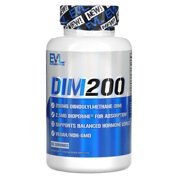 evl02704_v_8.jpg DIM 200, 200 мг, 60 растительных капсул — EVLution Nutrition