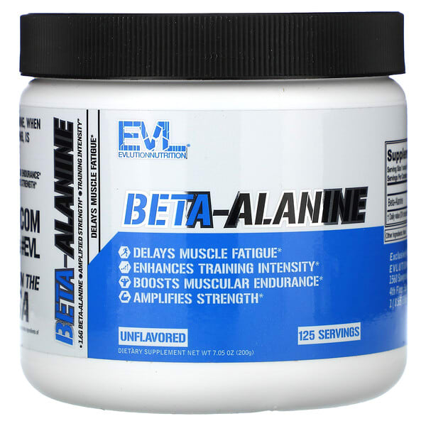evl02898_v_12.jpg Бета-аланин, без добавок, 200 г (7,05 унции) — EVLution Nutrition