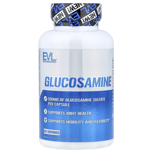 evl02928_v_26.jpg Глюкозамин, 500 мг, 90 растительных капсул — EVLution Nutrition
