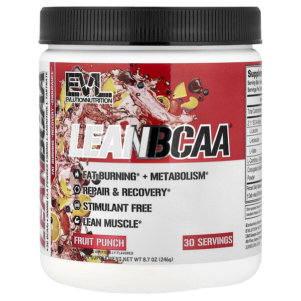 evl02935_v_8.jpg Lean BCAA®, фруктовый пунш, 246 г (8,7 унции) — EVLution Nutrition