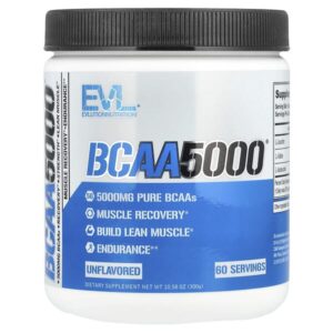 BCAA5000, без вкусовых добавок, 300 г (10,58 унции) — EVLution Nutrition