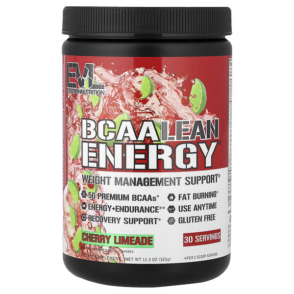 evl10015_v_8.jpg BCAA Lean Energy®, со вкусом вишневого лаймада, 321 г (11,3 унции) — EVLution Nutrition