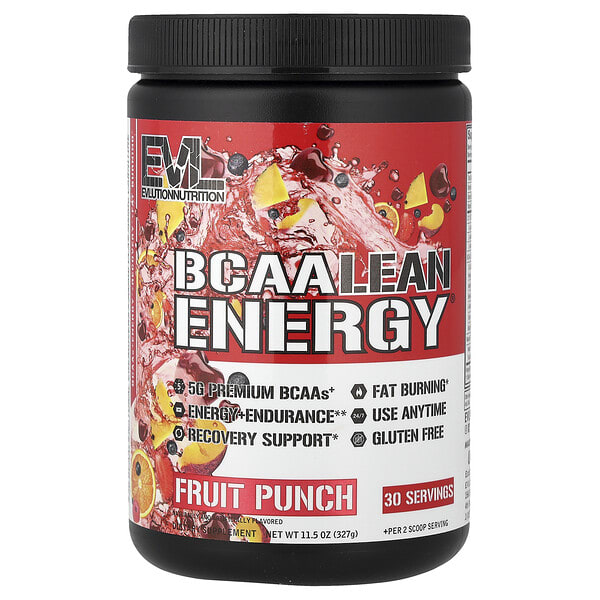 evl10016_v_8.jpg BCAA Lean Energy®, фруктовый пунш, 327 г (11,5 унции) — EVLution Nutrition