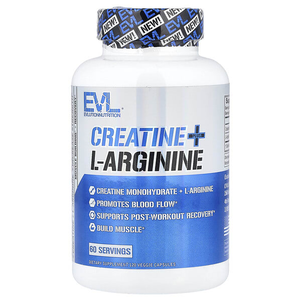 evl10072_v_8.jpg креатин с L-аргинином, 120 растительных капсул — EVLution Nutrition