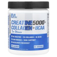 Creatine5000® с коллагеном и BCAA, для женщин, без добавок, 249 г (8,8 унции) — EVLution Nutrition