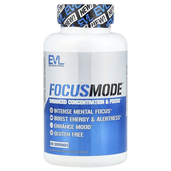 evl10079_v_8.jpg FocusMode®, 60 растительных капсул — EVLution Nutrition