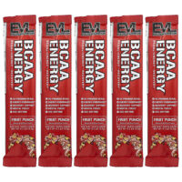 BCAA Energy®, фруктовый пунш, 5 пакетиков по 9,9 г (0,3 унции) — EVLution Nutrition