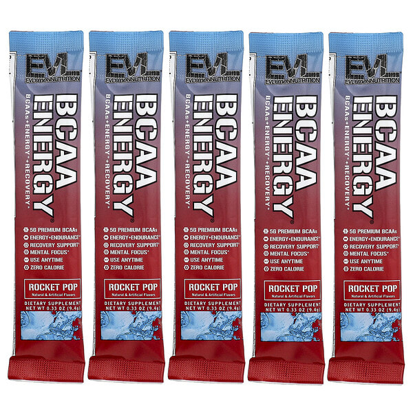 evl10095_v_6.jpg BCAA Energy®, Rocket Pop, 5 пакетиков по 9,4 г (0,33 унции) — EVLution Nutrition