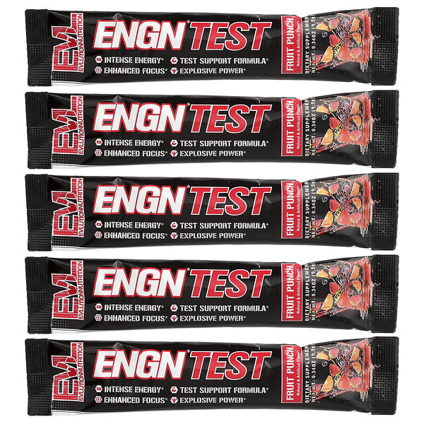 evl10101_v_8.jpg ENGN® Test, фруктовый пунш, 5 пакетиков по 9,5 г (0,34 унции) — EVLution Nutrition