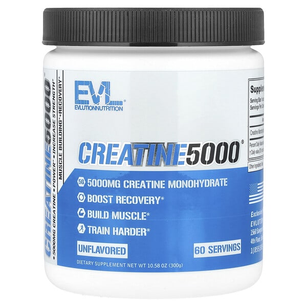 evl24065_v_61.jpg CREATINE5000, без добавок, 300 г (10,58 унции) — EVLution Nutrition