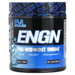 ENGN, Pre-Workout Engine, Blue Raz, 312 г (11 унций) — EVLution Nutrition