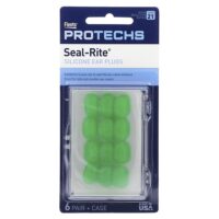 Pro-Techs, Seal-Rite, силиконовые беруши, зеленый, 6 пар и футляр — Ezy Dose