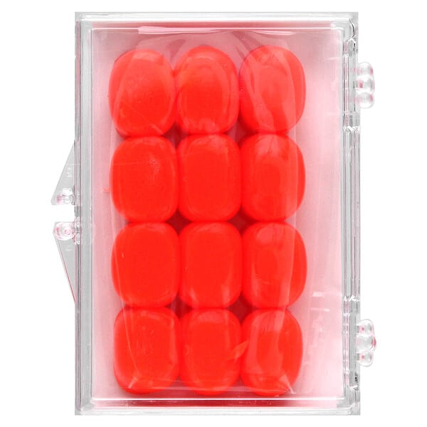 ezd00280_v_6.jpg мягкие силиконовые беруши для детей, апельсин, 6 пар + футляр — Ezy Dose