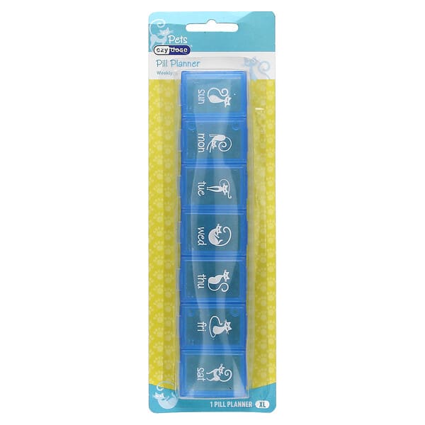 ezd01238_v_3.jpg Now Pets, ежедневный органайзер для таблеток, для кошек, размер XL, 1 шт. — Ezy Dose