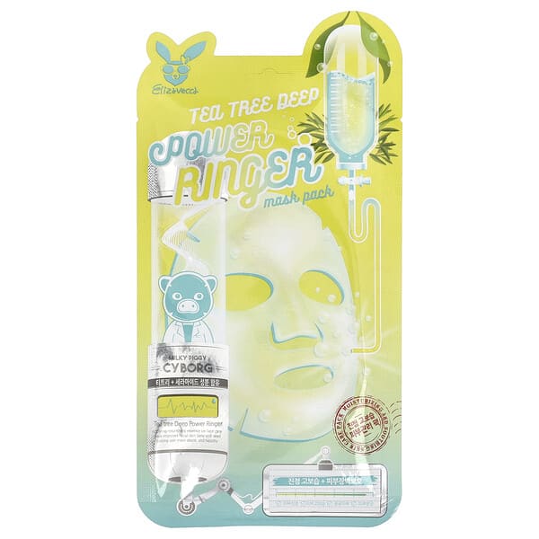 ezv01577_v_2.jpg Tea Tree Deep Power Ringer Beauty Mask Pack, 1 шт., 23 мл (0,78 жидк. Унции) — Elizavecca