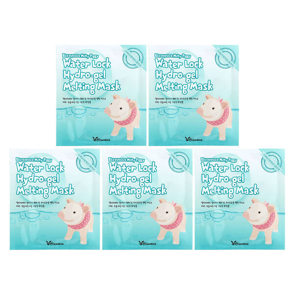 ezv03438_v_30.jpg Milky Piggy, гидрогелевая тающая маска для лица, 5 шт. по 30 г (1,06 унции) — Elizavecca
