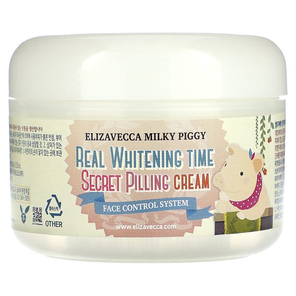 ezv36925_v_12.jpg Milky Piggy, Secret Pilling Cream, крем для пилинга кожи лица, 100 г (3,53 унции) — Elizavecca