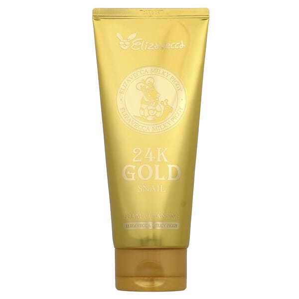 ezv75033_v_22.jpg Milky Piggy, очищающая пенка с муцином улитки и 24k золотом, 180 мл (6,09 жидк. унций) — Elizavecca