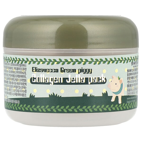 ezv91403_v_48.jpg Green Piggy, коллагеновая желеобразная маска для лица, 3,53 унции (100 г) — Elizavecca