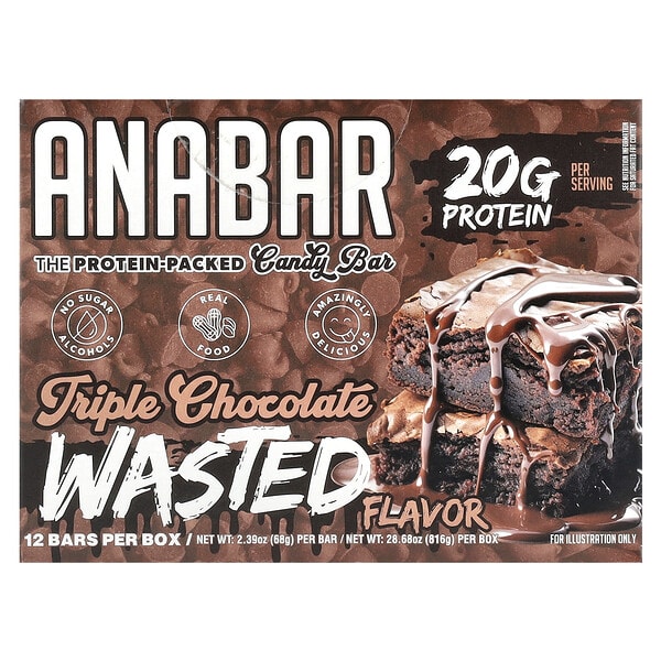 fbp29400_v_21.jpg The Anabar, The Protein-Packed Candy Bar®, тройной шоколад, 12 батончиков по 68 г (2,39 унции)