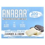 The Anabar, The Protein-Packed Candy Bar®, печенье с кремом из белого шоколада, 12 батончиков по 65 г (2,29 унции)