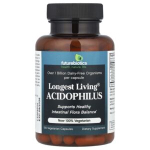 Longest Living® Acidophilus, 100 вегетарианских капсул — Futurebiotics