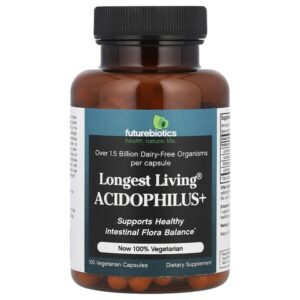 Longest Living Acidophilus +, 100 вегетарианских капсул — Futurebiotics