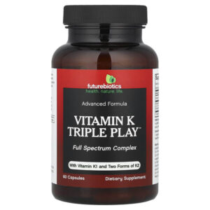 Витамин K Triple Play™, 60 капсул — Futurebiotics
