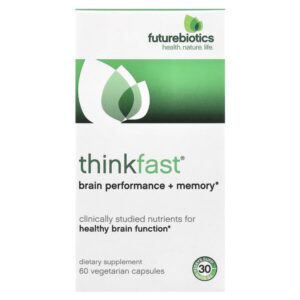 ThinkFast®, добавка для улучшения работы мозга и памяти, 60 вегетарианских капсул — Futurebiotics