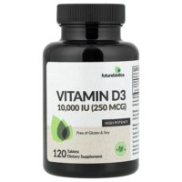 витамин D3, 250 мкг (10 000 МЕ), 120 таблеток — Futurebiotics
