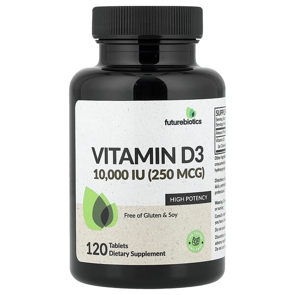 fbs50232_v_8.jpg витамин D3, 250 мкг (10 000 МЕ), 120 таблеток — Futurebiotics