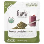Порошок из органического конопляного протеина, 227 г (8 унций) — Foods Alive