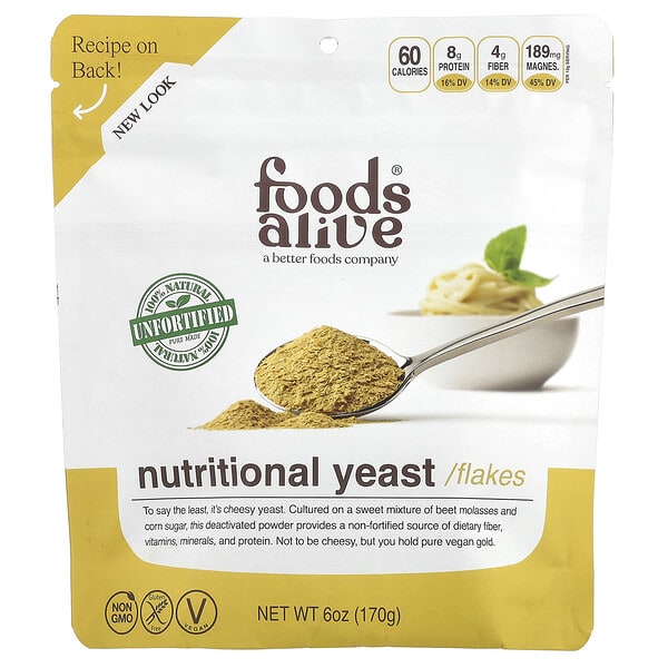 fda00047_v_22.jpg суперфуд, необогащенные пищевые дрожжи, 170 г (6 унций) — Foods Alive