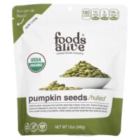 органические семена тыквы, очищенные, 340 г (12 унций) — Foods Alive