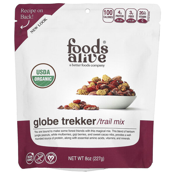 fda00091_v_6.jpg Organic Trail Mix, Globe Trekker, 227 г (8 унций) — Foods Alive