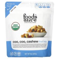 Organic Trail Mix, Coo, Coo, кешью, 227 г (8 унций) — Foods Alive