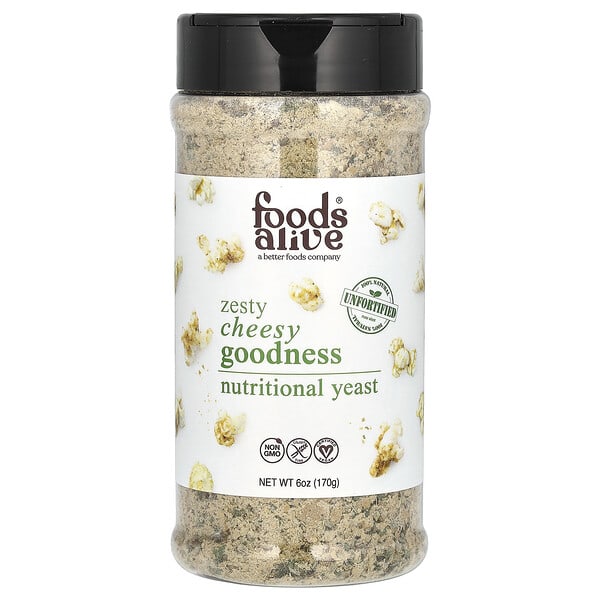 fda07040_v_8.jpg пищевые дрожжи, пикантный, сырный вкус, 170 г (6 унций) — Foods Alive