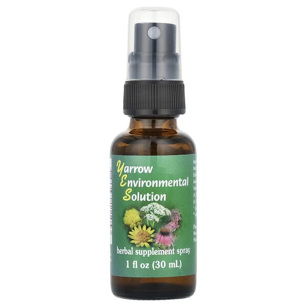 fes11105_v_27.jpg Environmental Solution, тысячелистник, спрей, 30 мл (1 жидк. унция) — Flower Essence Services