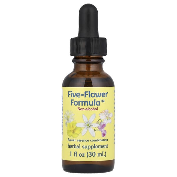 fes21041_v_27.jpg Five-Flower Formula™, смесь цветочных эссенций, без спирта, 30 мл (1 жидк. унция) — Flower Essence Services