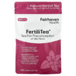 FertiliTea®, листовой чай, для поддержки фертильности, вкус мяты, 3 унции — Fairhaven Health